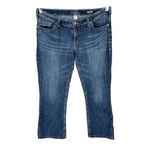 Silver Jeans Co Aiko Bootcut Jean Women Size 38 Blue Mid Wash Embroider S Pocket